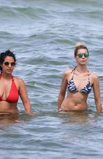 ISKRA LAWRENCE in Pink Bikini at a Beach in Miami 07/13/2018