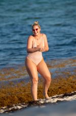 ISKRA LAWRENCE in Swimsuit at a Beach in Miami 07/14/2018
