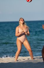 ISKRA LAWRENCE in Swimsuit at a Beach in Miami 07/14/2018