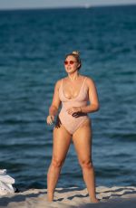 ISKRA LAWRENCE in Swimsuit at a Beach in Miami 07/14/2018