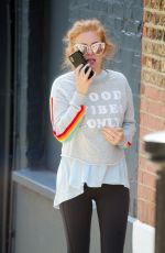 ISLA FISHER Leaves a Nail Salon in London 07/14/2018