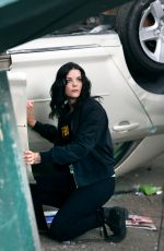 JAIMIE ALEXANDER on the Set of Blindspot in New York 07/11/2018