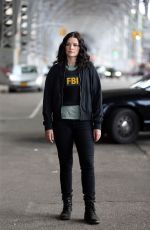 JAIMIE ALEXANDER on the Set of Blindspot in New York 07/11/2018