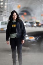 JAIMIE ALEXANDER on the Set of Blindspot in New York 07/11/2018
