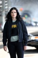 JAIMIE ALEXANDER on the Set of Blindspot in New York 07/11/2018
