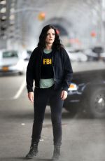 JAIMIE ALEXANDER on the Set of Blindspot in New York 07/11/2018