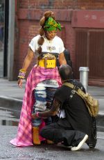 JANET JACKSON on the Set of Her Music Video in Brooklyn 07/23/2018