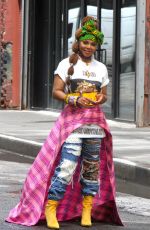 JANET JACKSON on the Set of Her Music Video in Brooklyn 07/23/2018