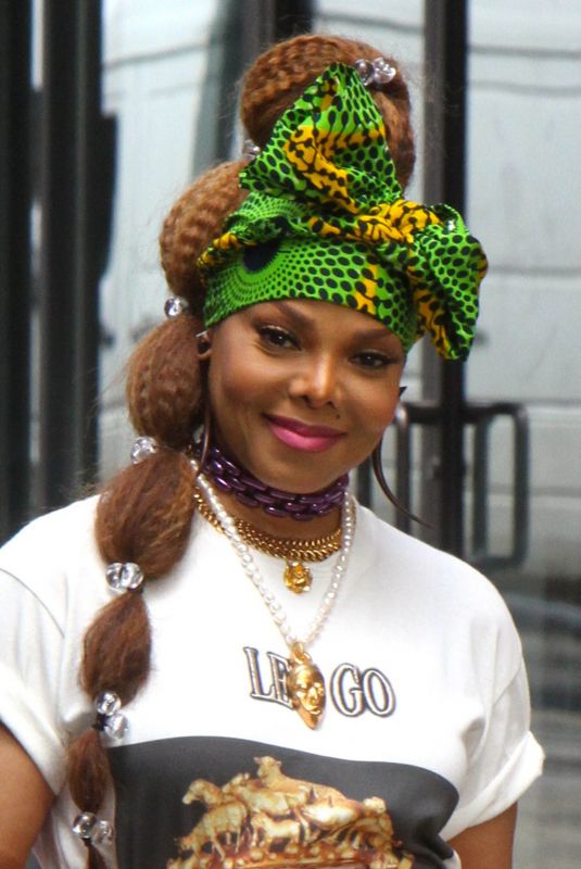 JANET JACKSON on the Set of Her Music Video in Brooklyn 07/23/2018
