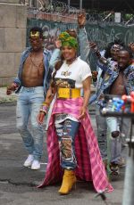 JANET JACKSON on the Set of Her Music Video in Brooklyn 07/23/2018