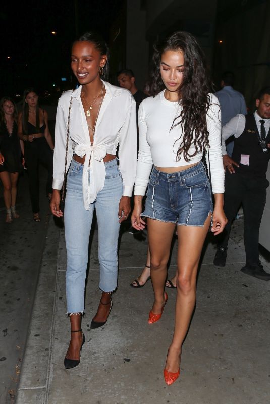 JASMINE TOOKES and SHANINA SHAIK at Catch LA in West Hollywood 07/06/2018