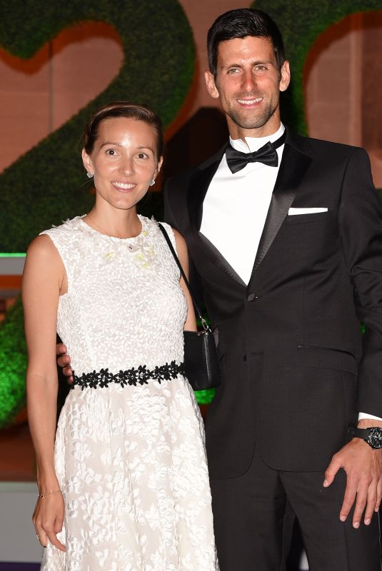 JELENA and Novak DJOKOVIC at Wimbledon Champions Dinner at Guildhall in London 07/15/2018