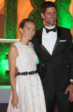 JELENA and Novak DJOKOVIC at Wimbledon Champions Dinner at Guildhall in London 07/15/2018