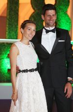 JELENA and Novak DJOKOVIC at Wimbledon Champions Dinner at Guildhall in London 07/15/2018