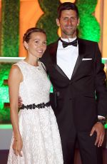 JELENA and Novak DJOKOVIC at Wimbledon Champions Dinner at Guildhall in London 07/15/2018