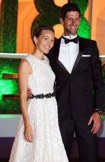 JELENA and Novak DJOKOVIC at Wimbledon Champions Dinner at Guildhall in London 07/15/2018