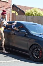 JEMMA LUCY and ALICIA SUMMERS in Bikinis Washing a Car in Manchester 07 ...