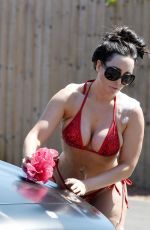 JEMMA LUCY and ALICIA SUMMERS in Bikinis Washing a Car in Manchester 07/05/2018