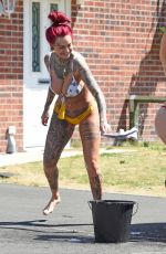 JEMMA LUCY and ALICIA SUMMERS in Bikinis Washing a Car in Manchester 07/05/2018