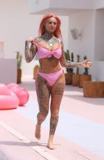 JEMMA LUCY in Pink Bikini at a Pool in Ibiza 07/20/2018