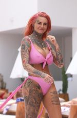 JEMMA LUCY in Pink Bikini at a Pool in Ibiza 07/20/2018