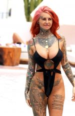 JEMMA LUCY in Swimsuit at a Pool in Ibiza 07/23/2018