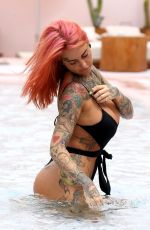 JEMMA LUCY in Swimsuit at a Pool in Ibiza 07/23/2018