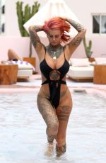JEMMA LUCY in Swimsuit at a Pool in Ibiza 07/23/2018