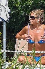 JENNIFER ANISTON in Bikini at a Pool in Portofino 07/22/2018