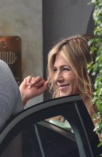 JENNIFER ANISTON Leaves Her Hotel in Santa Margherita Ligure 07/27/2018