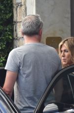 JENNIFER ANISTON Leaves Her Hotel in Santa Margherita Ligure 07/27/2018