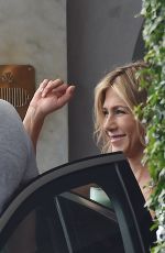 JENNIFER ANISTON Leaves Her Hotel in Santa Margherita Ligure 07/27/2018