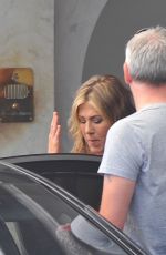 JENNIFER ANISTON Leaves Her Hotel in Santa Margherita Ligure 07/27/2018
