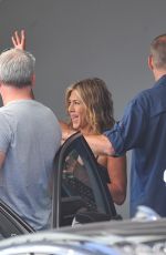 JENNIFER ANISTON Leaves Her Hotel in Santa Margherita Ligure 07/27/2018