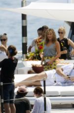 JENNIFER ANISTON on the Set of Murder Mystery in Portofino 07/26/2018