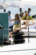 JENNIFER ANISTON on the Set of Murder Mystery in Portofino 07/26/2018