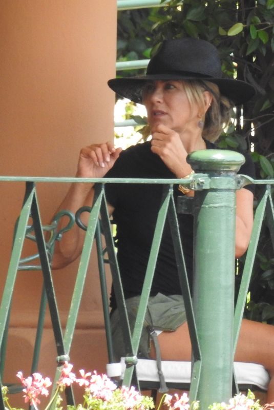 JENNIFER ANISTON Out for Lunch in Portofino 07/21/2018