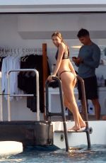 JENNIFER FLANVIN and SOPHIA, SISTINE and SCARLET STALLONE in Bikinis at a Yacht in Saint Tropez 07/10/2018