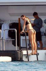 JENNIFER FLANVIN and SOPHIA, SISTINE and SCARLET STALLONE in Bikinis at a Yacht in Saint Tropez 07/10/2018