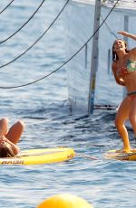 JENNIFER FLANVIN and SOPHIA, SISTINE and SCARLET STALLONE in Bikinis at a Yacht in Saint Tropez 07/10/2018