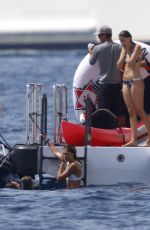JENNIFER FLANVIN, SISTINE, SOPHIA and SCARLET STALLONE at a Yacht in Nice