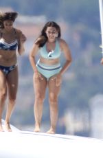 JENNIFER FLANVIN, SISTINE, SOPHIA and SCARLET STALLONE at a Yacht in Nice