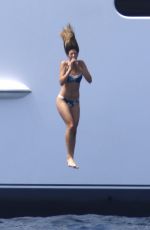 JENNIFER FLANVIN, SISTINE, SOPHIA and SCARLET STALLONE at a Yacht in Nice