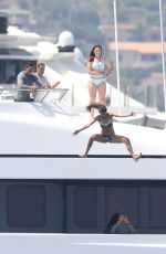 JENNIFER FLANVIN, SISTINE, SOPHIA and SCARLET STALLONE at a Yacht in Nice
