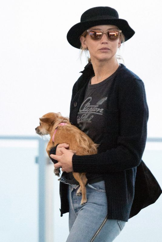 JENNIFER LAWRENCE at JFK Airport in New York 07/19/2018
