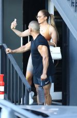 JENNIFER LOPEZ in Leggings and Sports Bra Leaves a Gym in Brentwood 07/09/2018