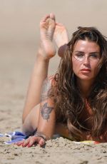 JENNY THOMPSON in Bikini at a Beach in Majorca 07/07/2018