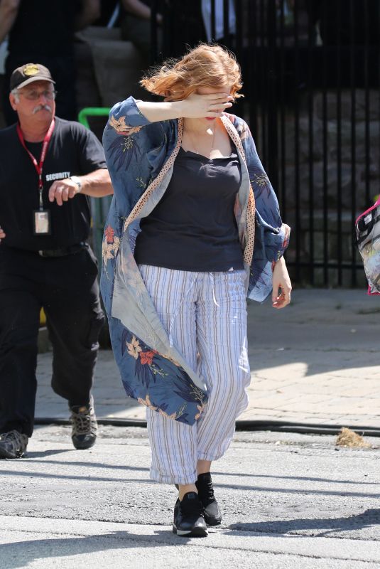 JESSICA CHASTAIN on the Set of It: Chapter Two in Toronto 07/11/2018