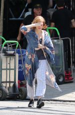 JESSICA CHASTAIN on the Set of It: Chapter Two in Toronto 07/11/2018