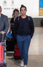 JODIE WHITTAKER and MANDEEP GILL at Heathrow Airport in London 07/23/2018